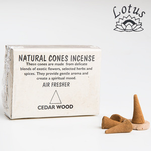 시더 우드 네츄랄 콘 Natural incense cone Cedar Wood   인도향 인센스 네츄럴 아로마향