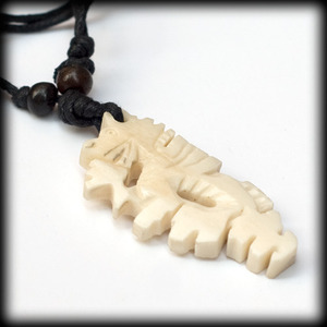 [Necklace] Yak Bone Dragon